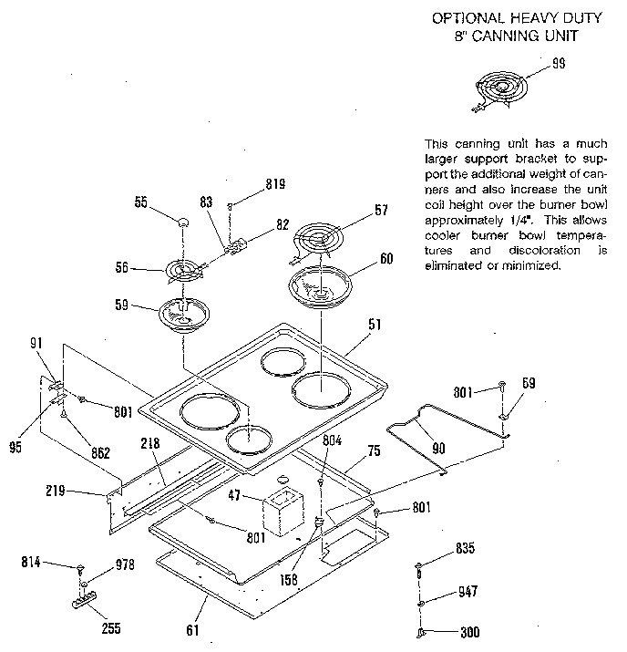 Kenmore 911455881B main top section diagram