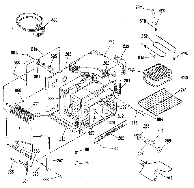 Kenmore 911455881B body section diagram