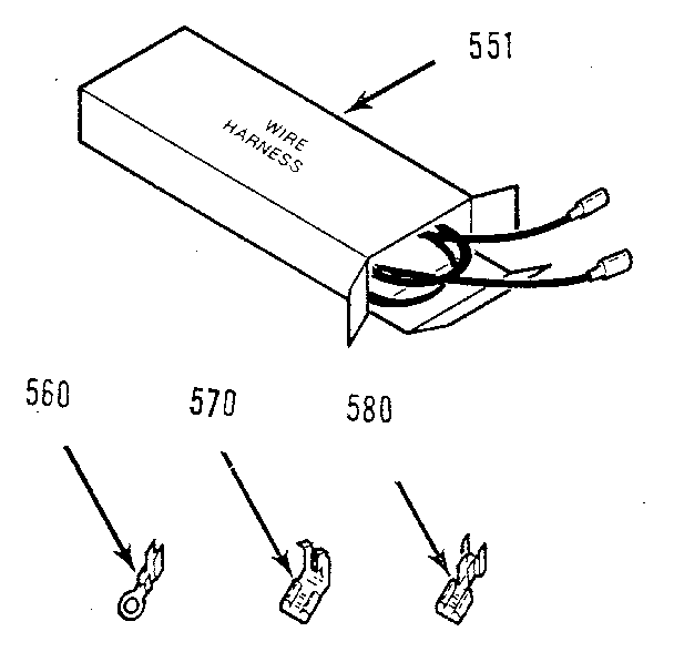 Kenmore 911455881B wire harness and components diagram
