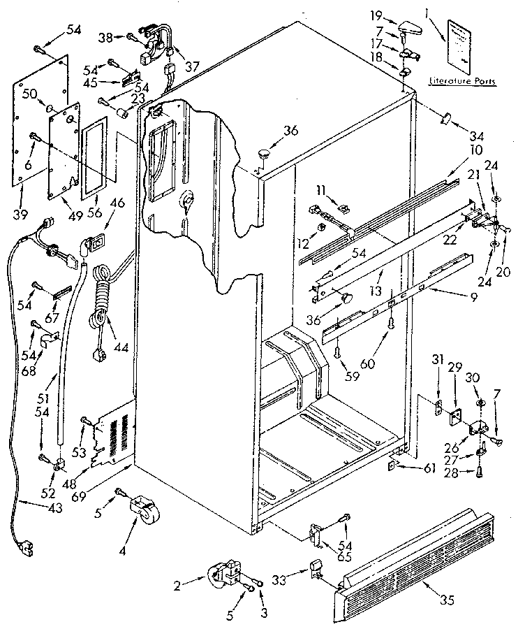 Kenmore 1068758581 cabinet diagram