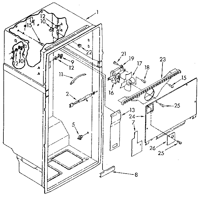Kenmore 1068758581 liner diagram