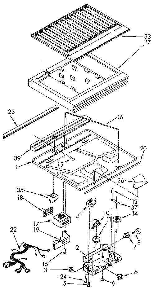 Kenmore 1068758581 compartment separator diagram