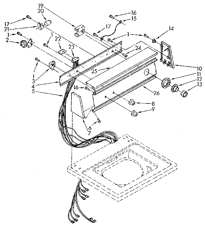 Kenmore 11082980820 console panel diagram