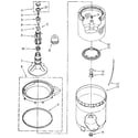 Kenmore 11082980620 agitator, basket and tub diagram
