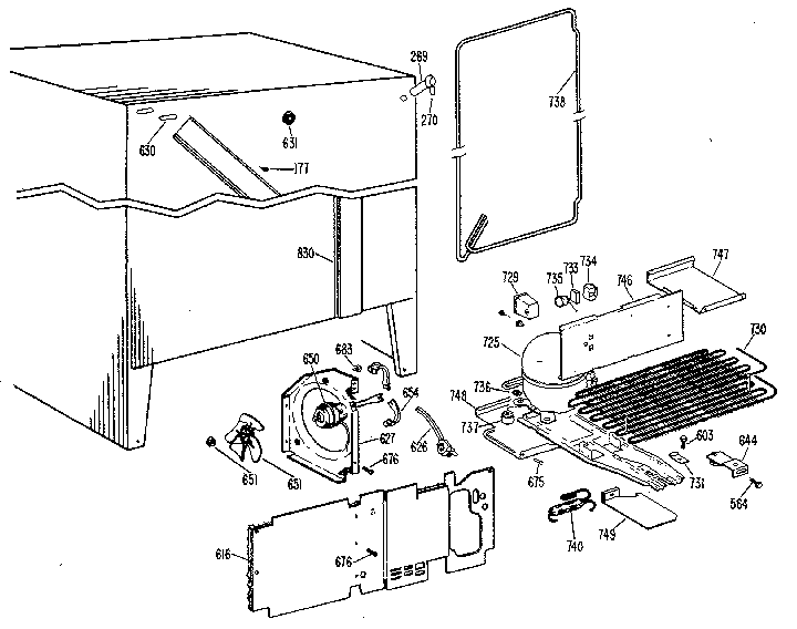 GE TFX19LLJ unit parts diagram
