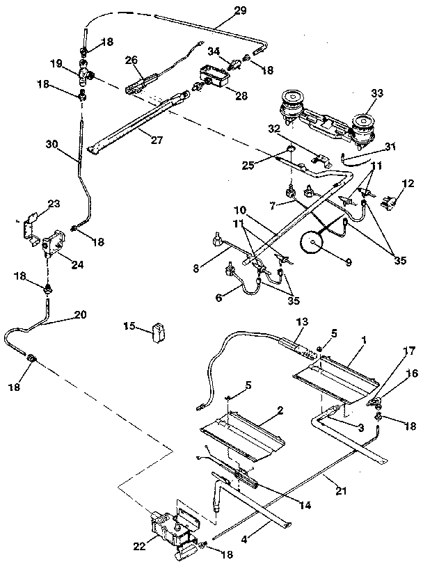 Kenmore 7917859090 burners diagram