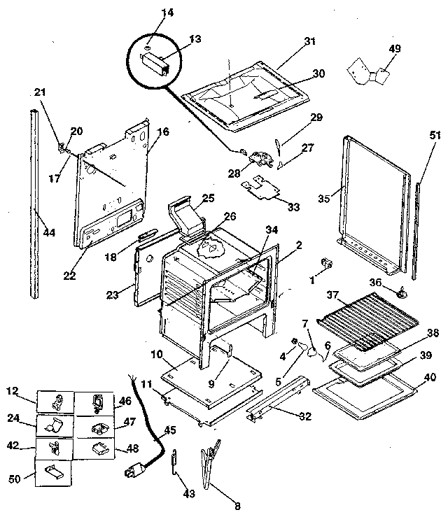 Kenmore 7917859090 basic body diagram