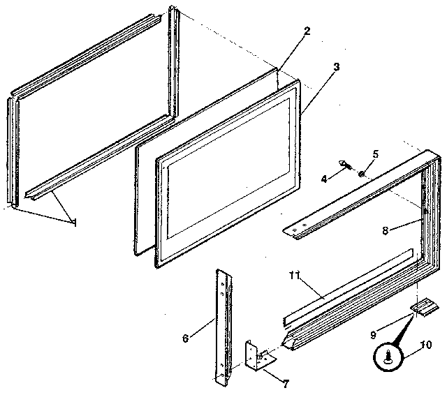 Kenmore 7917859090 door upper diagram