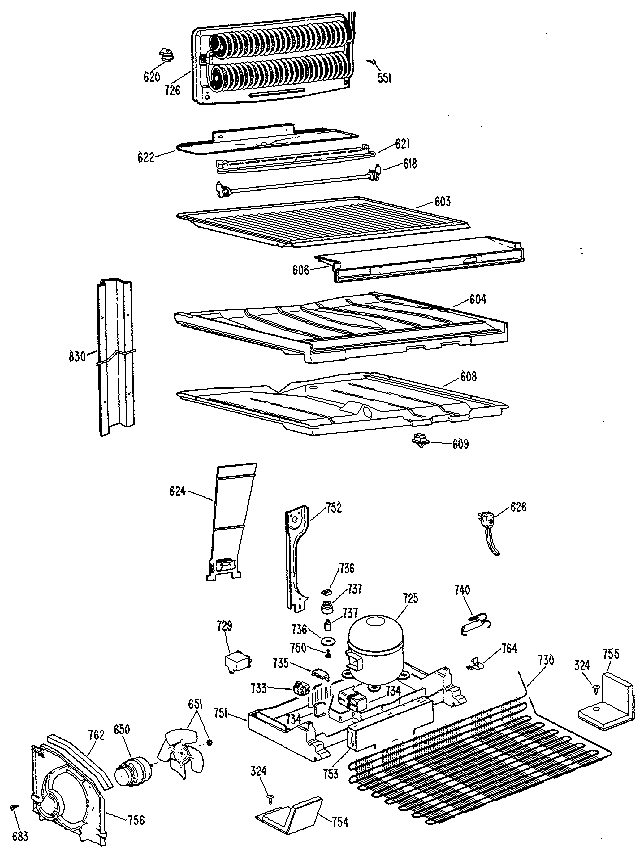 GE TBX18ZLM unit parts diagram