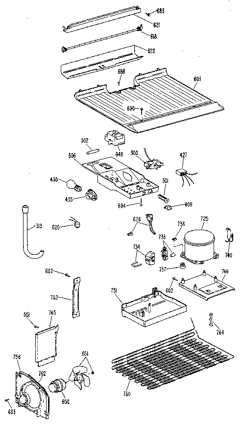 GE TBX14SMD unit parts diagram