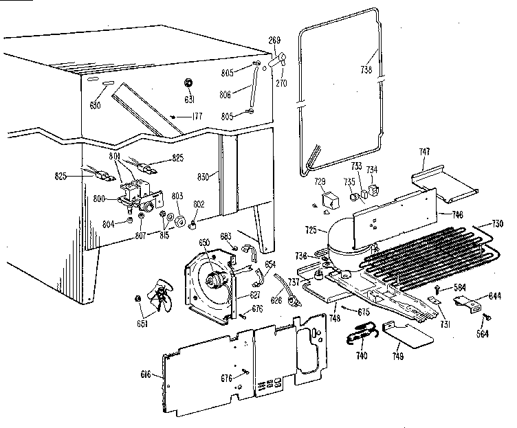 GE TFX24RLK unit parts diagram