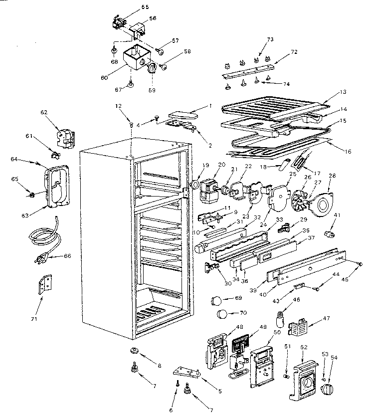 Kenmore 5649600481 cabinet diagram