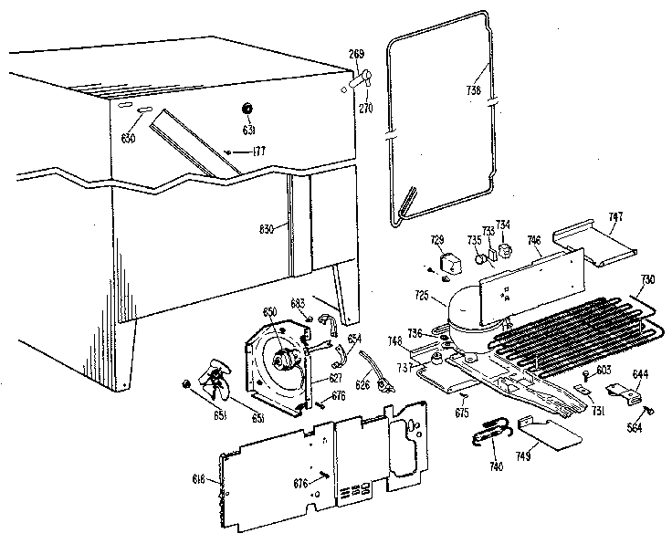 GE TFX24ZLJ unit parts diagram