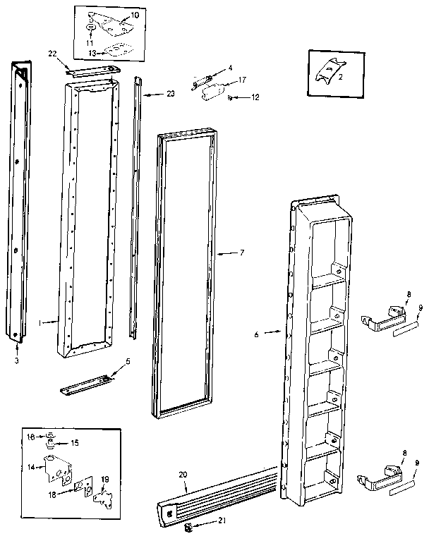 Jenn-Air JRS226B/MAQ21A freezer door diagram