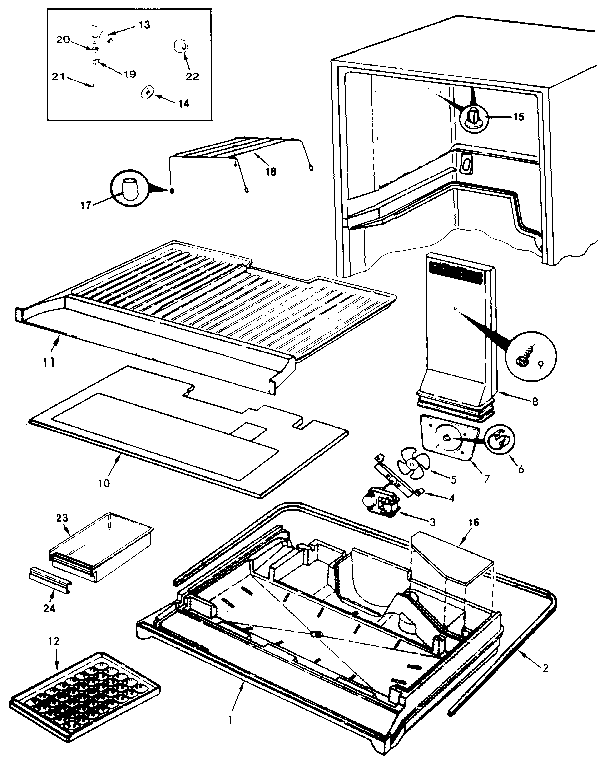 Jenn-Air JRT152B/MAJ01B freezer compartment diagram