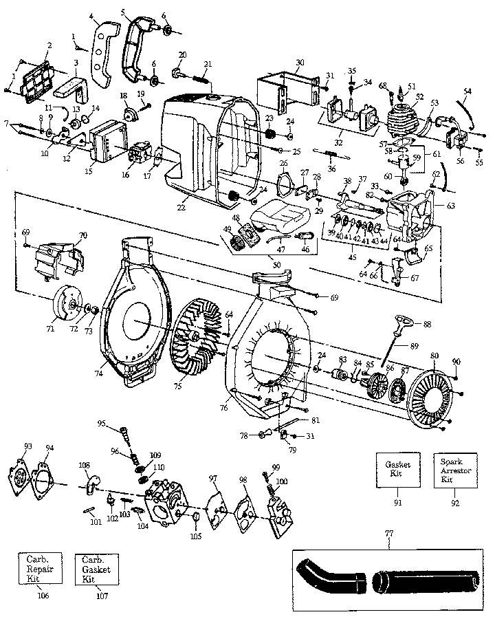 Craftsman 358797910 replacement parts diagram