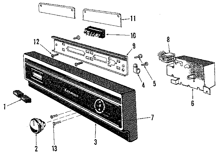Kenmore 5871400091 console panel details diagram