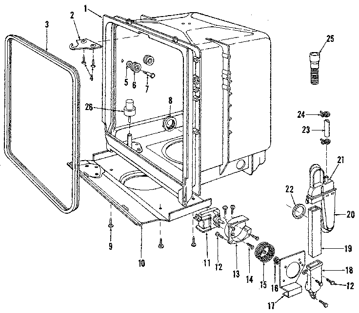 Kenmore 5871400091 tub details diagram