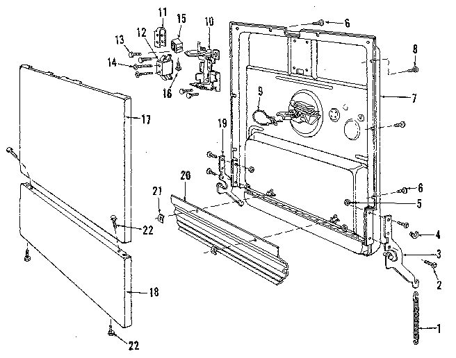 Kenmore 5871400091 door details diagram
