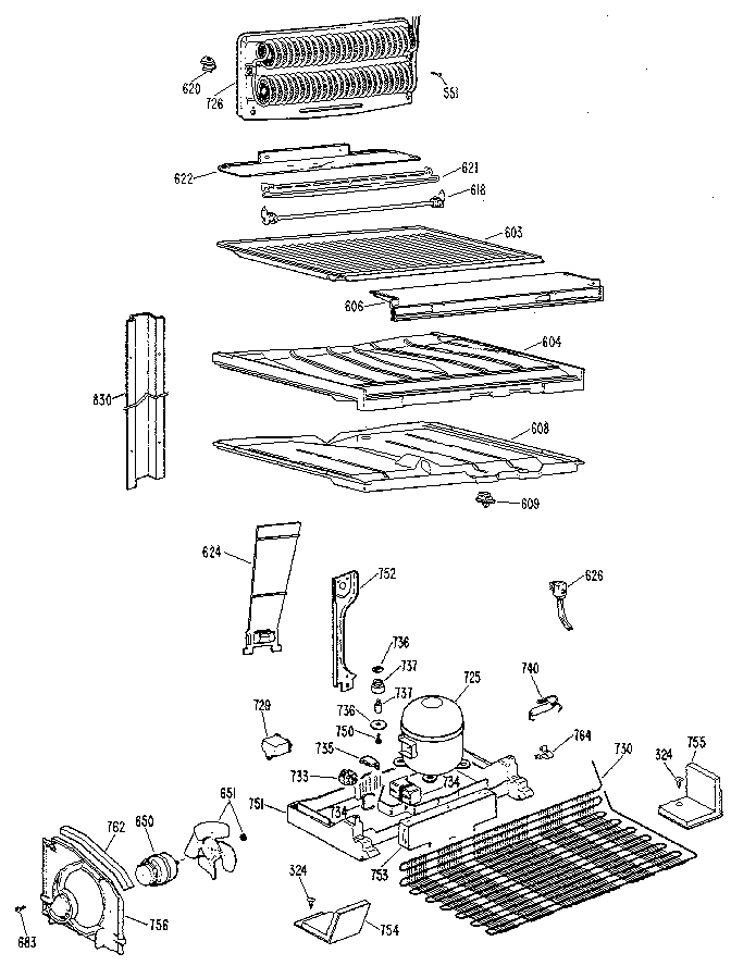 GE TBX21KMT unit parts diagram