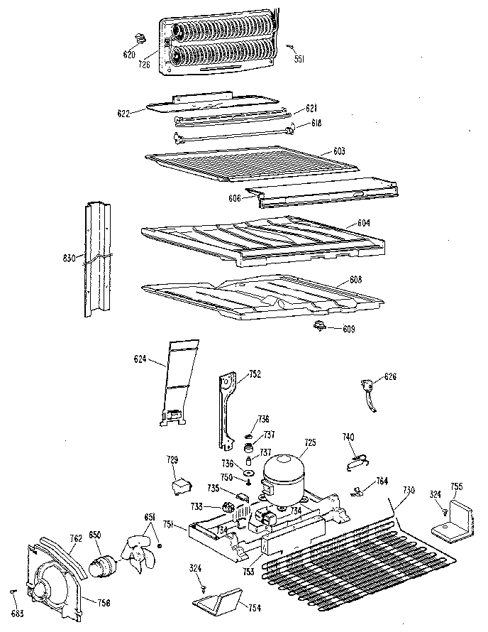 GE TBX21TLR unit parts diagram