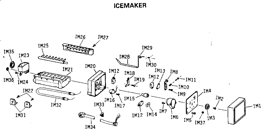 GE TBX24TLM icemaker diagram