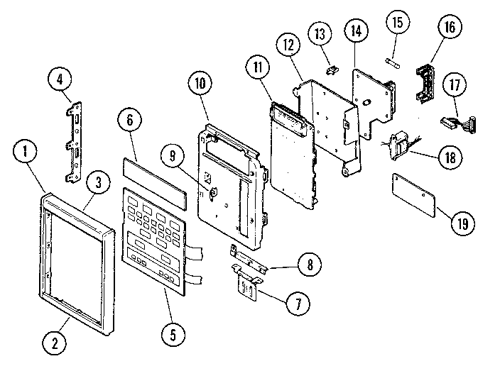 Jenn-Air M406 control panel diagram
