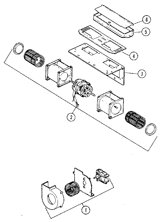Jenn-Air M406 blower motor assembly diagram