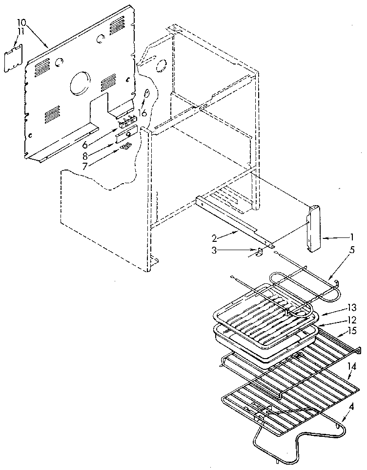 Whirlpool RF365BXWN1 oven diagram