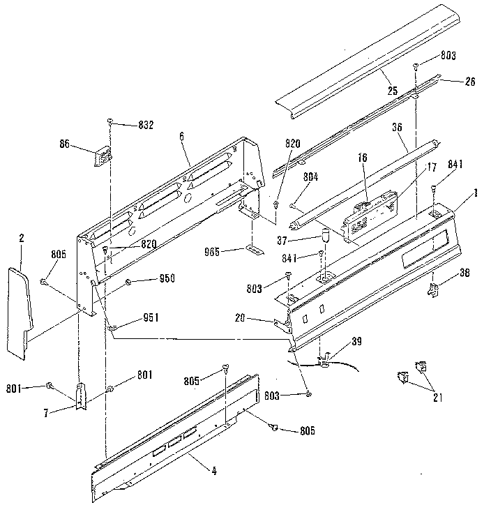 Kenmore 9117199181 backguard section diagram