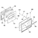Kenmore 9117299181 oven door section diagram