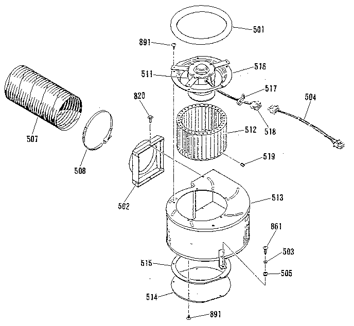 Kenmore 9114698816 blower section diagram