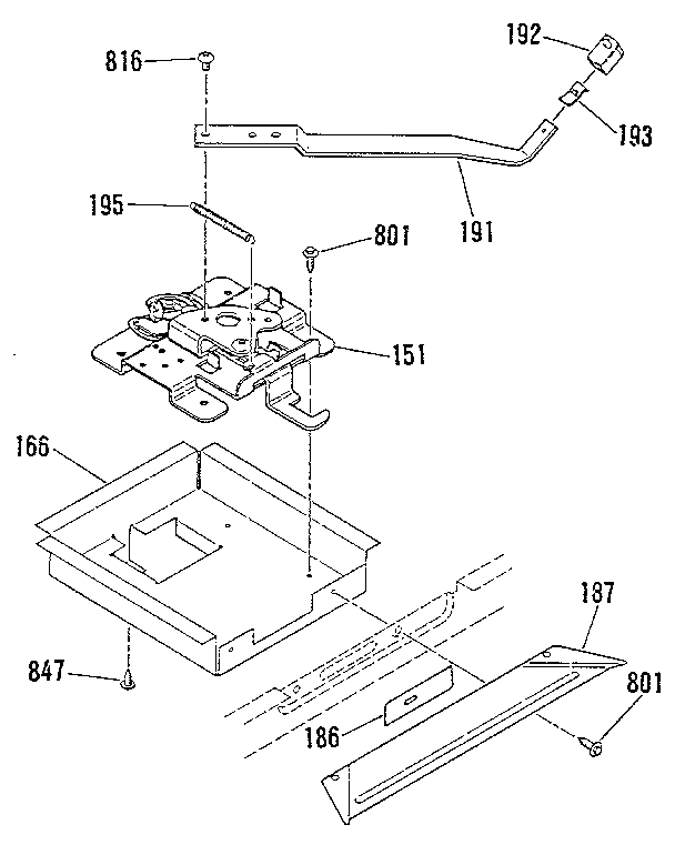Kenmore 9114698816 door lock section diagram