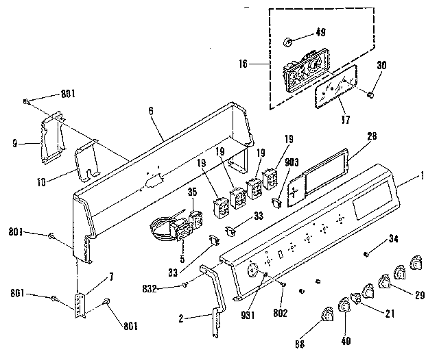 Kenmore 9119330192 backguard section diagram