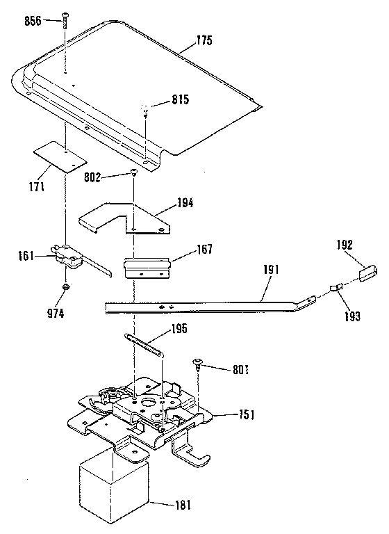 Kenmore 9119330192 door lock section diagram