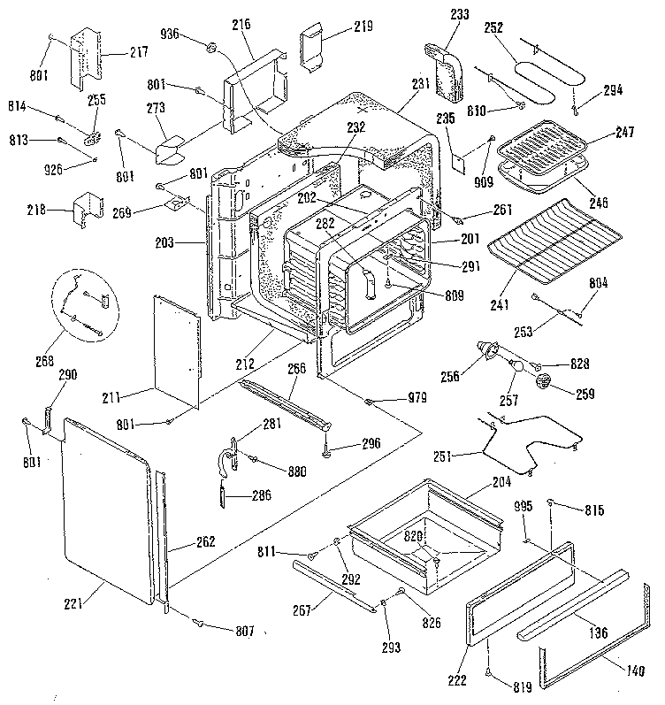 Kenmore 9114658815 body section diagram