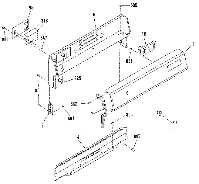 Kenmore 9117279181 backguard section diagram