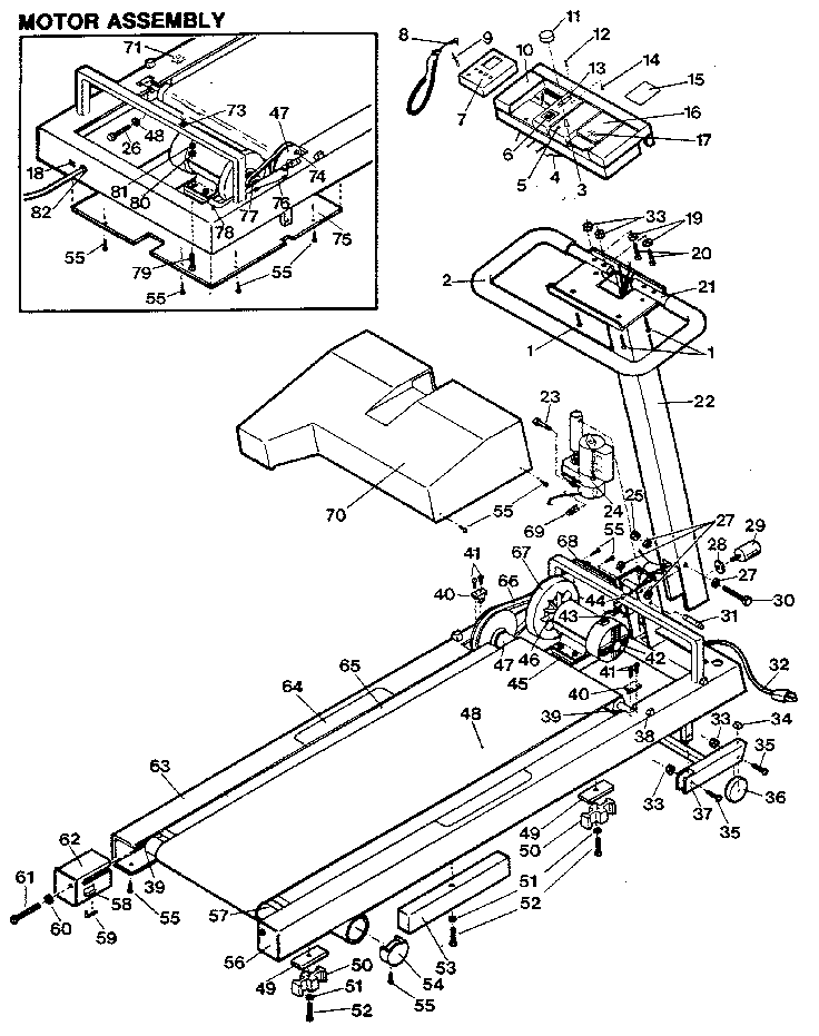 Proform TL10.0I.3 unit parts diagram