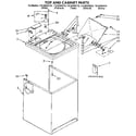 Kenmore 11092093710 top and cabinet diagram