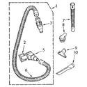 Kenmore 1163089090C hose and attachment diagram