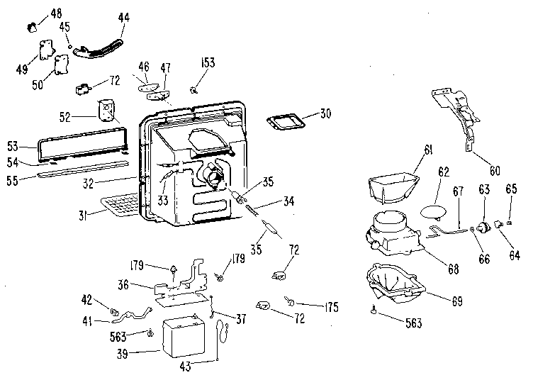 Kenmore 3639512585 dispenser diagram