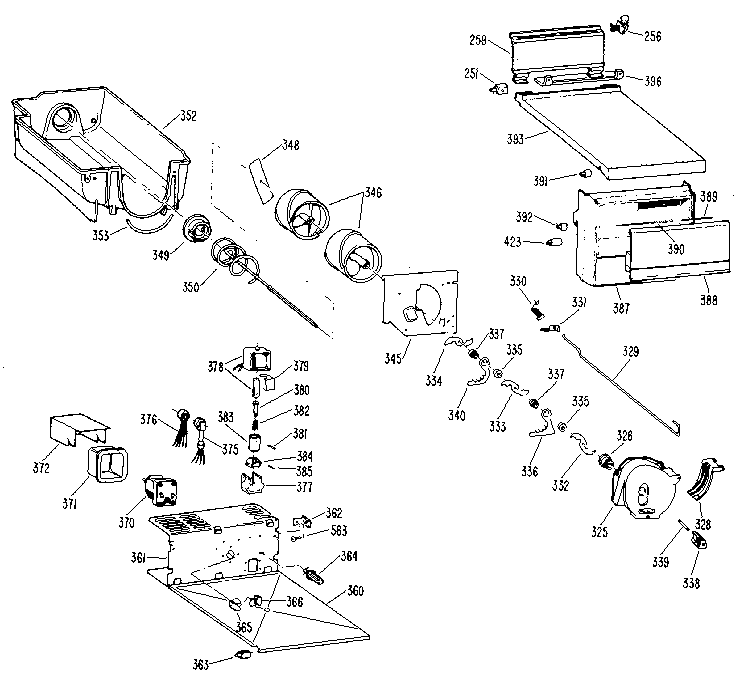 Kenmore 3639512585 ice bucket diagram