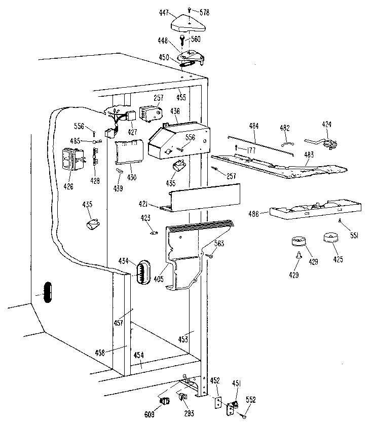 Kenmore 3639512585 fresh food section diagram