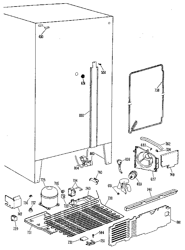 Kenmore 3639512585 unit diagram