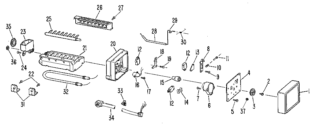 Kenmore 3639512585 icemaker diagram