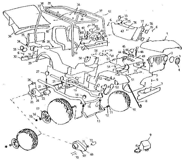 Sears 86695 replacement parts diagram
