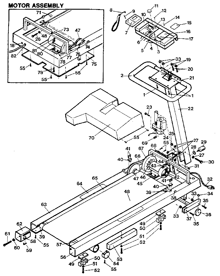 Weider TL10.0I-3 unit parts diagram