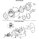 GE DDE4000MAL drum/heater/blower and drive diagram