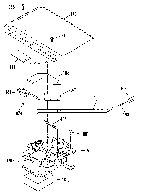 Kenmore 9119389181 door lock section diagram