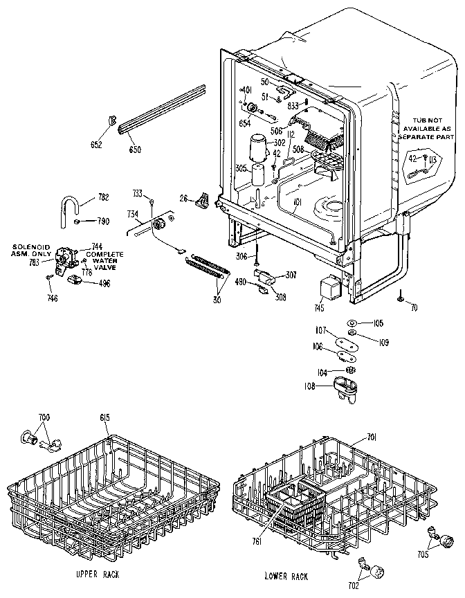 Kenmore 3631410691 cabinet diagram